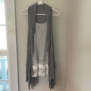 Grace & Lace tunic tank/extender & Shawl Small